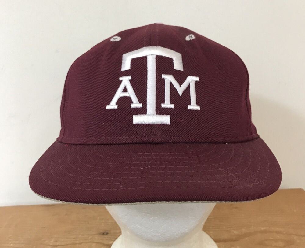 Vintage 90s Texas A&M Aggies Proline Maroon Baseball Cap Hat 7 1/4 USA Made